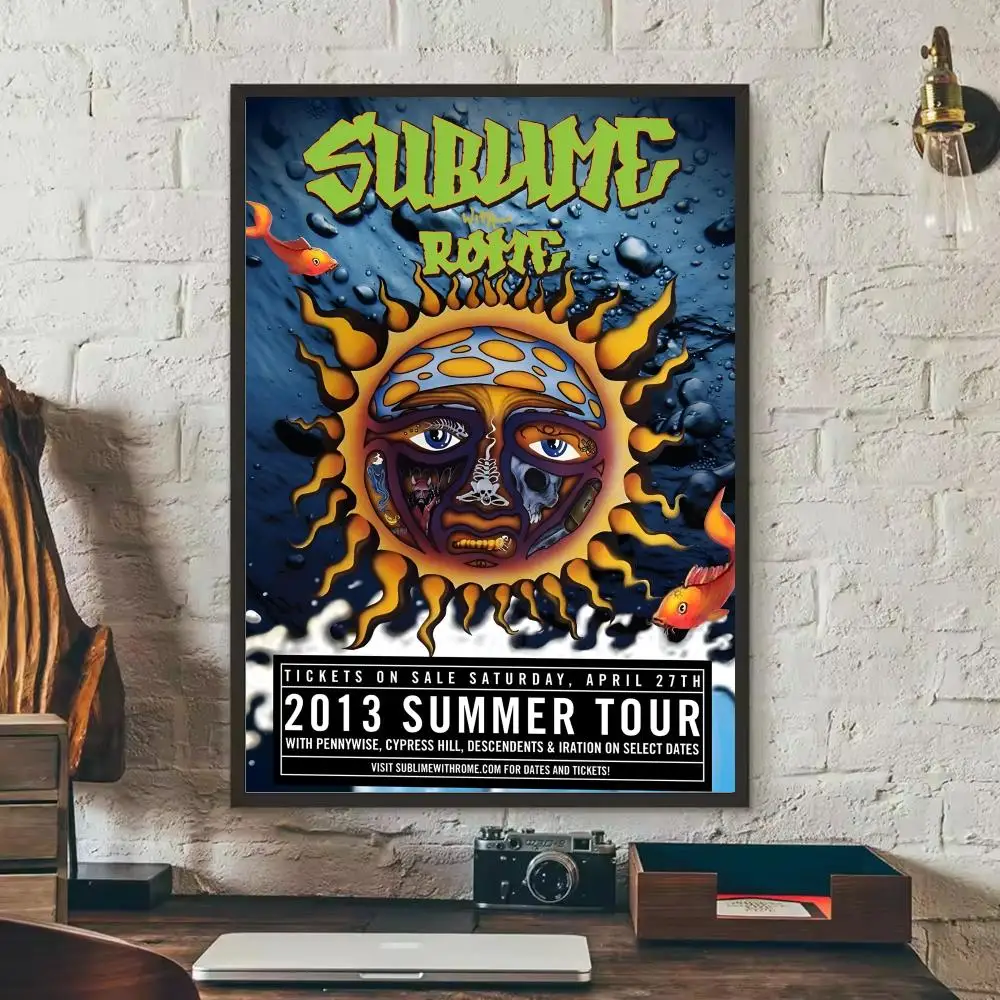 Plakat zespołu Sublime w stylu retro Black8