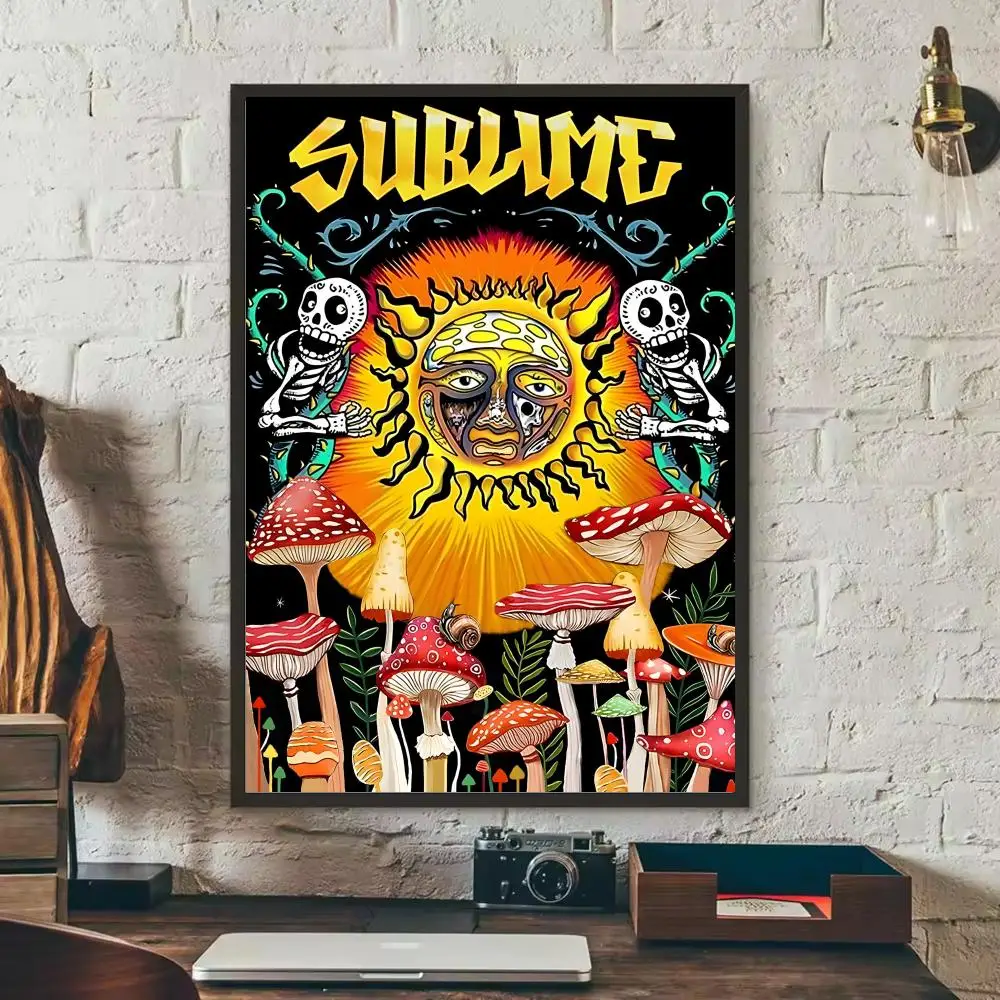 Plakat zespołu Sublime w stylu retro Black9