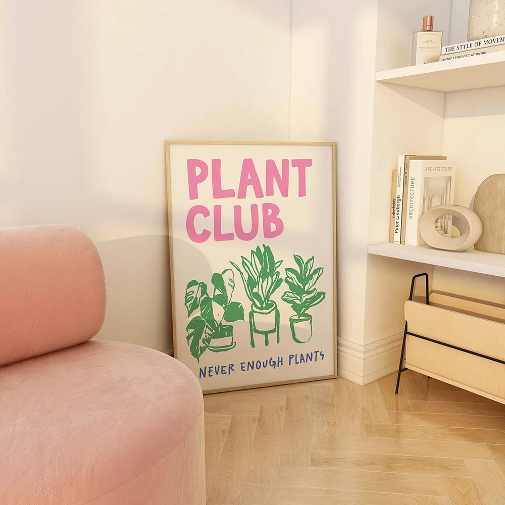 Zielone botaniczne liście - plakat z roślinami Wzór 5