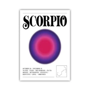Plakat znak zodiaku Skorpion - astrologia Wzór 1