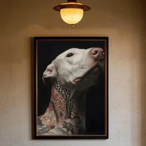 Plakat ze zwierzęciem w stylu tatuażu Wzór 1
