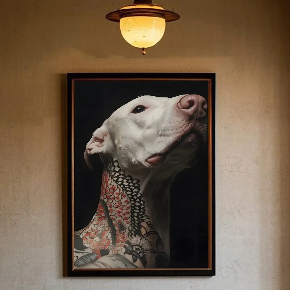 Plakat ze zwierzęciem w stylu tatuażu Wzór 1