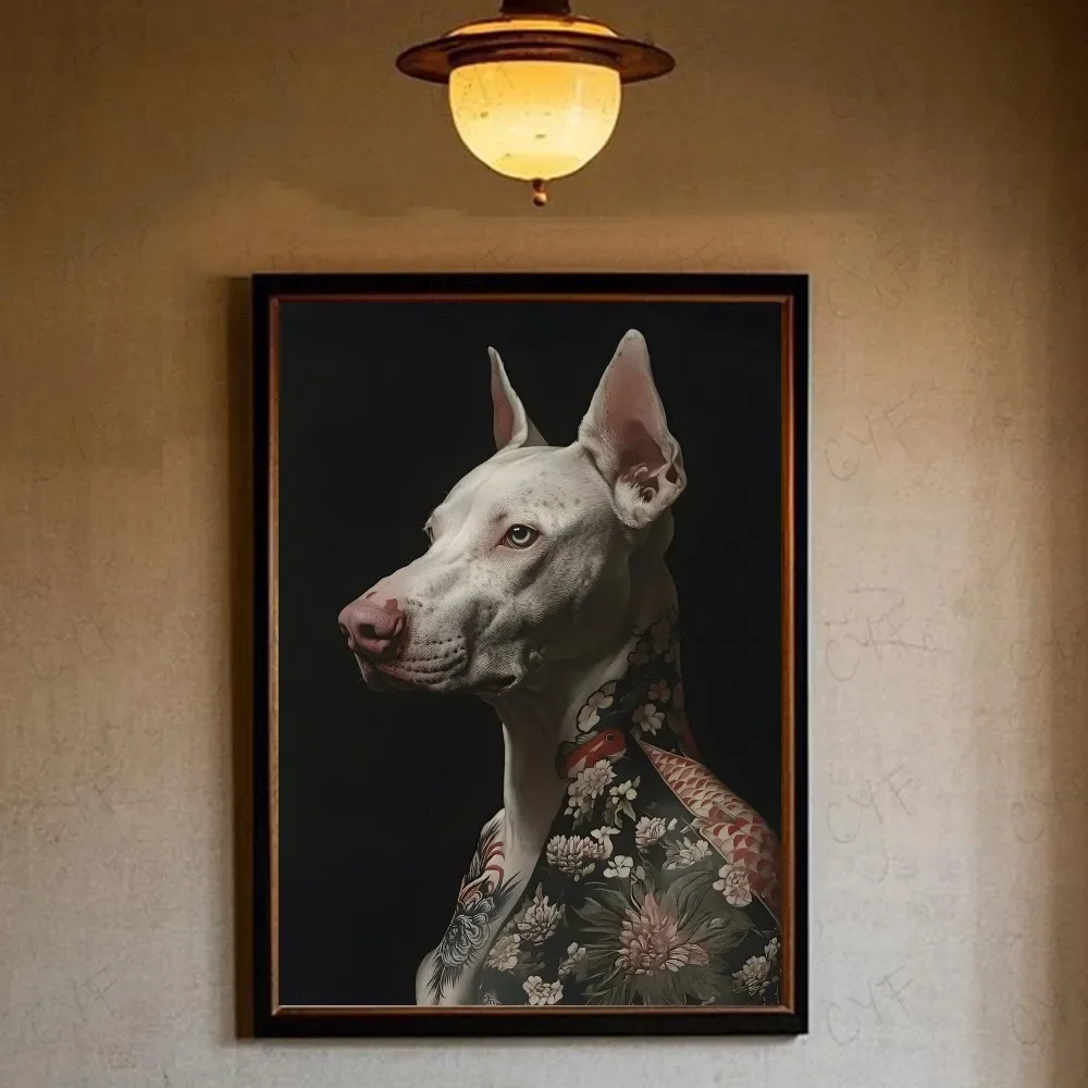 Plakat ze zwierzęciem w stylu tatuażu Wzór 6