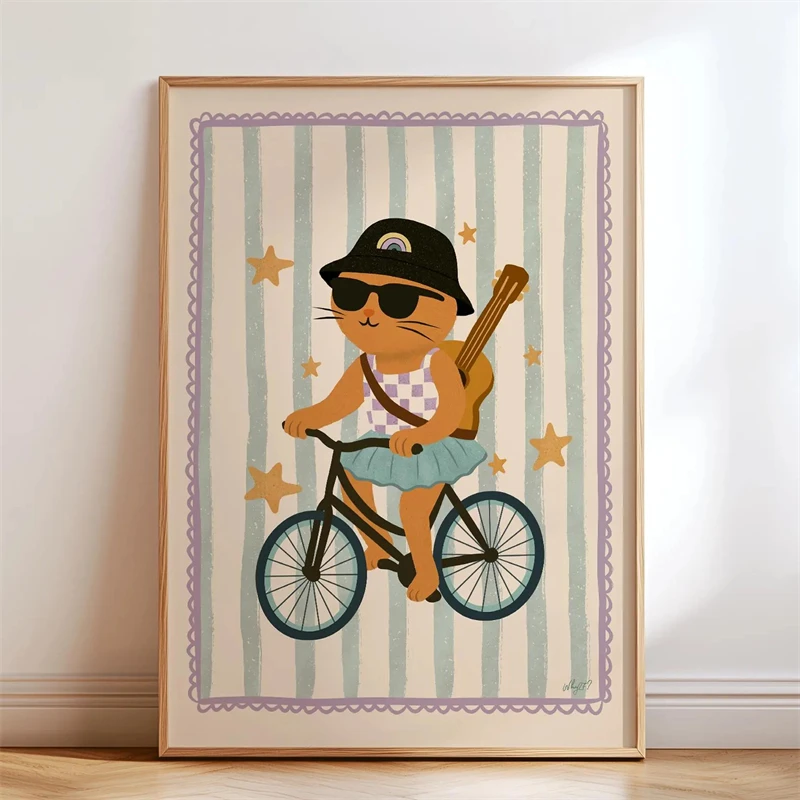 Plakat zwierzęta boho do pokoju dziecka Wzór 1