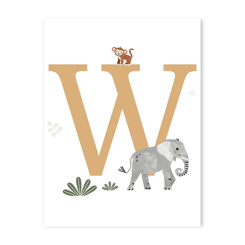 Plakat zwierzęta dżungli dla dzieci Wzór 3