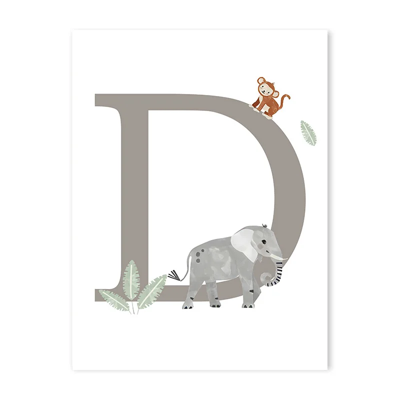 Plakat zwierzęta dżungli dla dzieci Wzór 6