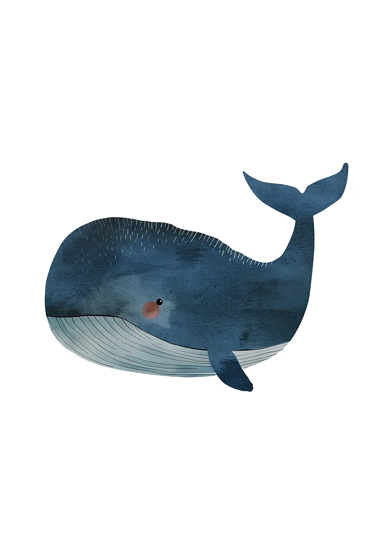Zwierzęta oceanu - akwarelowy plakat dla dzieci By 11