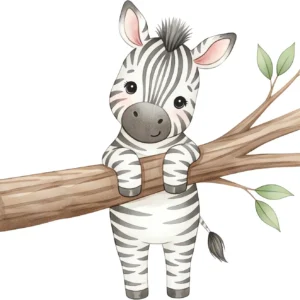 Plakat zwierzeta safari - leniwiec, slon i zebra Czerwony