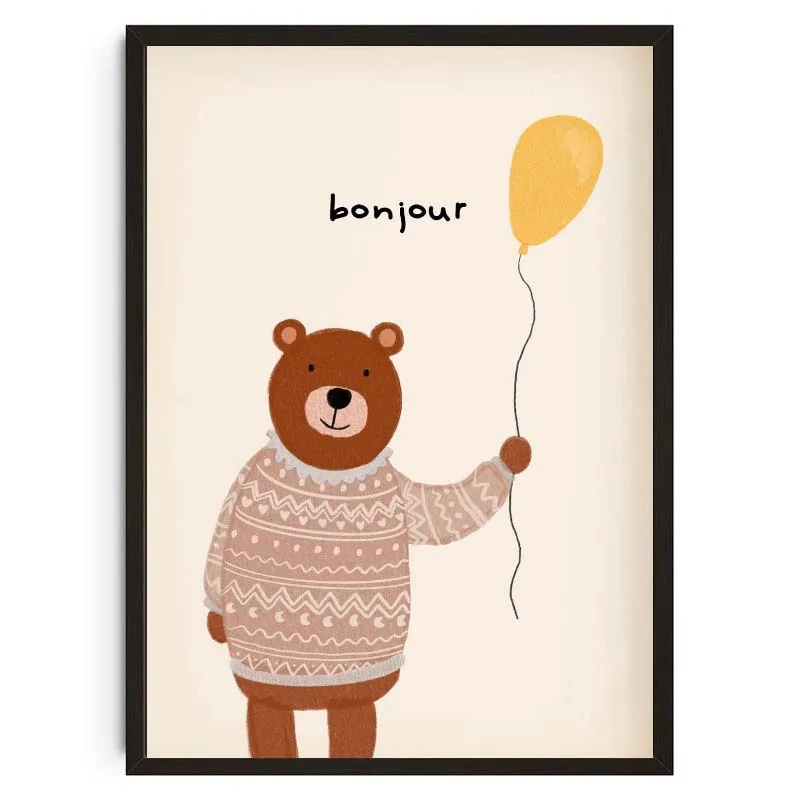 Plakat ze zwierzętami do pokoju dziecięcego Wzór 5
