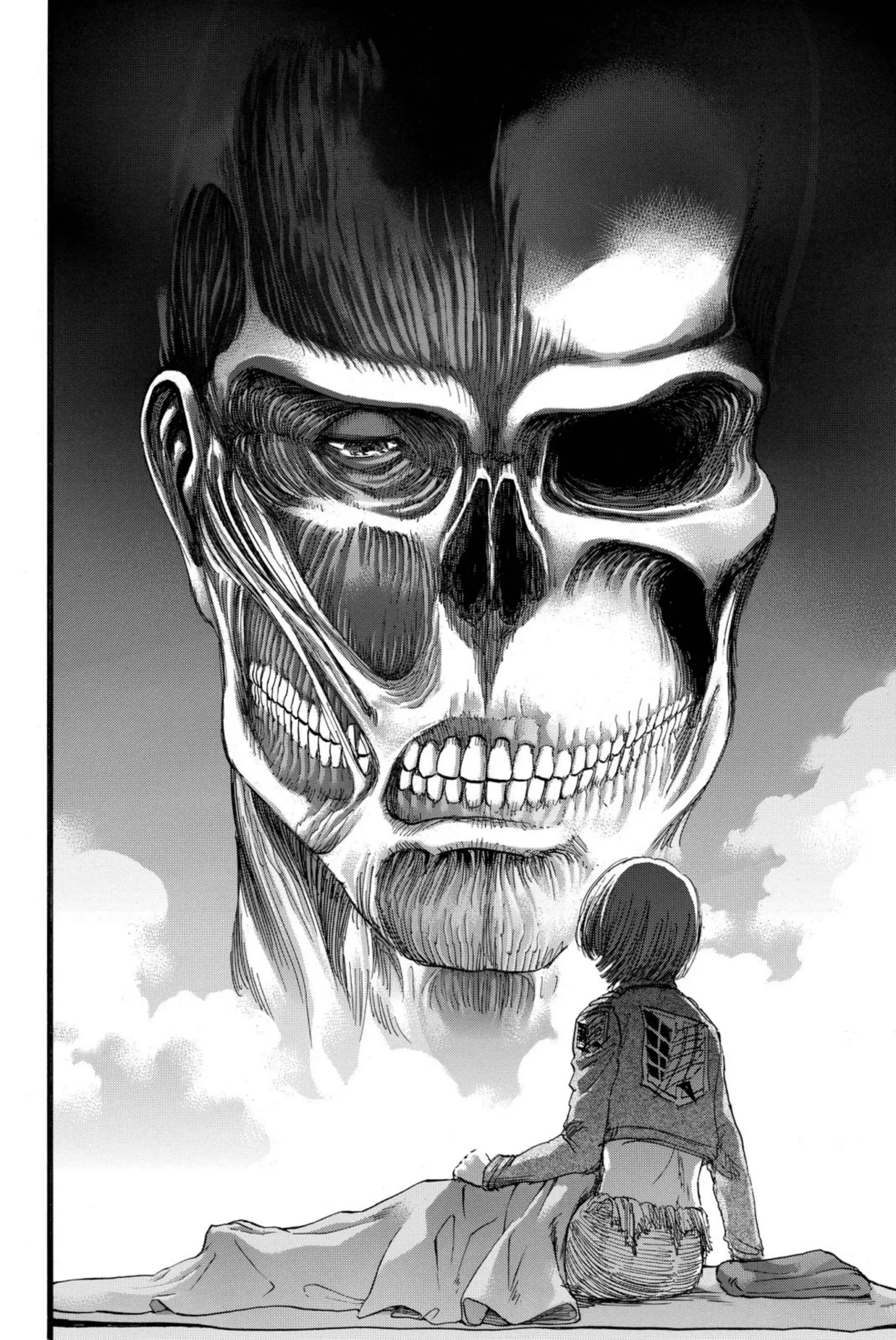 Plakaty anime - zestaw naklejek ściennych z bohaterami mangi Attack on titan