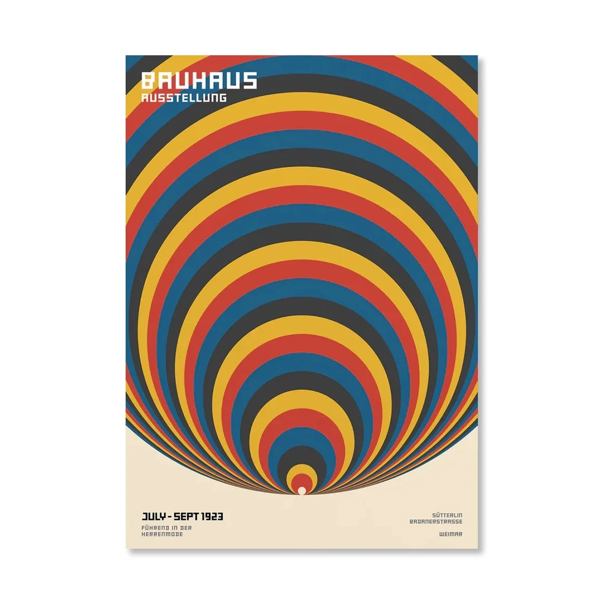 Abstrakcyjne plakaty Bauhaus - pomarańczowa geometria Wzór 4