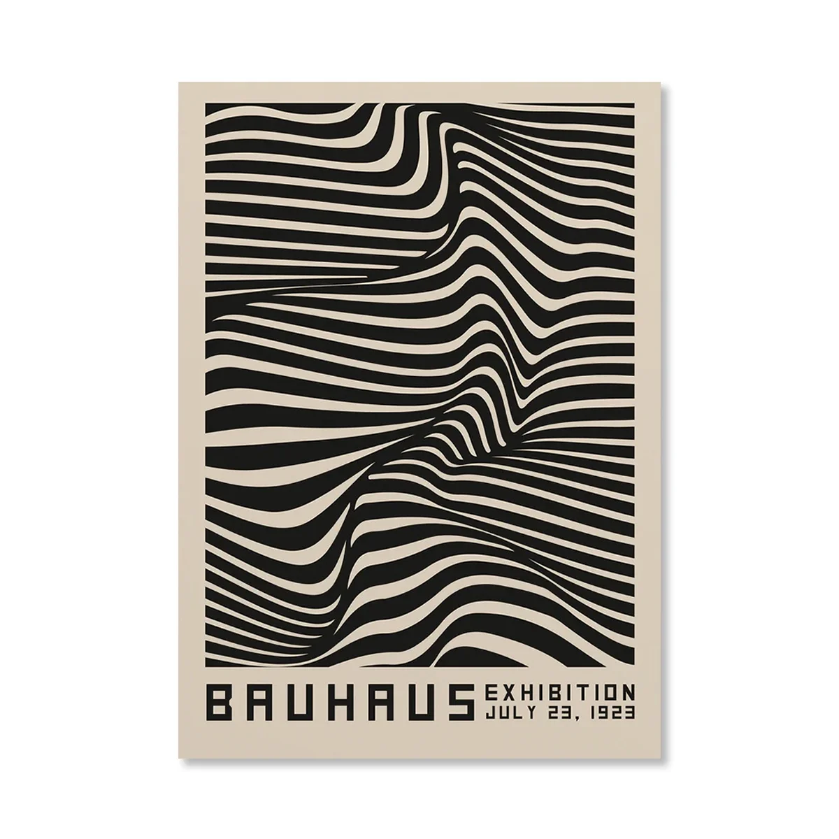 Abstrakcyjne plakaty Bauhaus - pomarańczowa geometria Wzór 8
