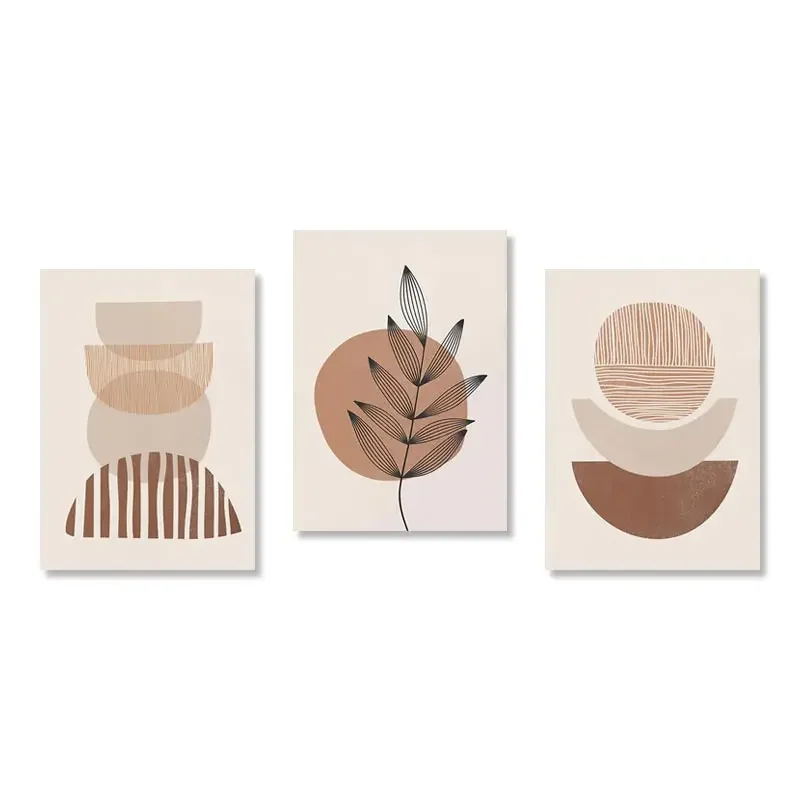 Zestaw plakatów boho - abstrakcja, 3 sztuki 3pcs