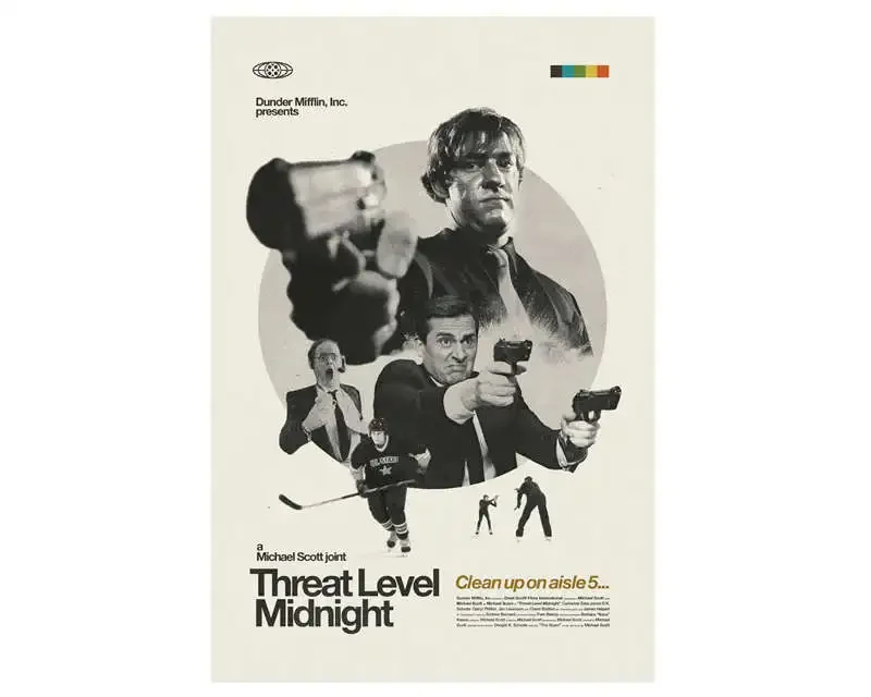 Plakaty filmowe i serialowe w stylu vintage Wzór 6