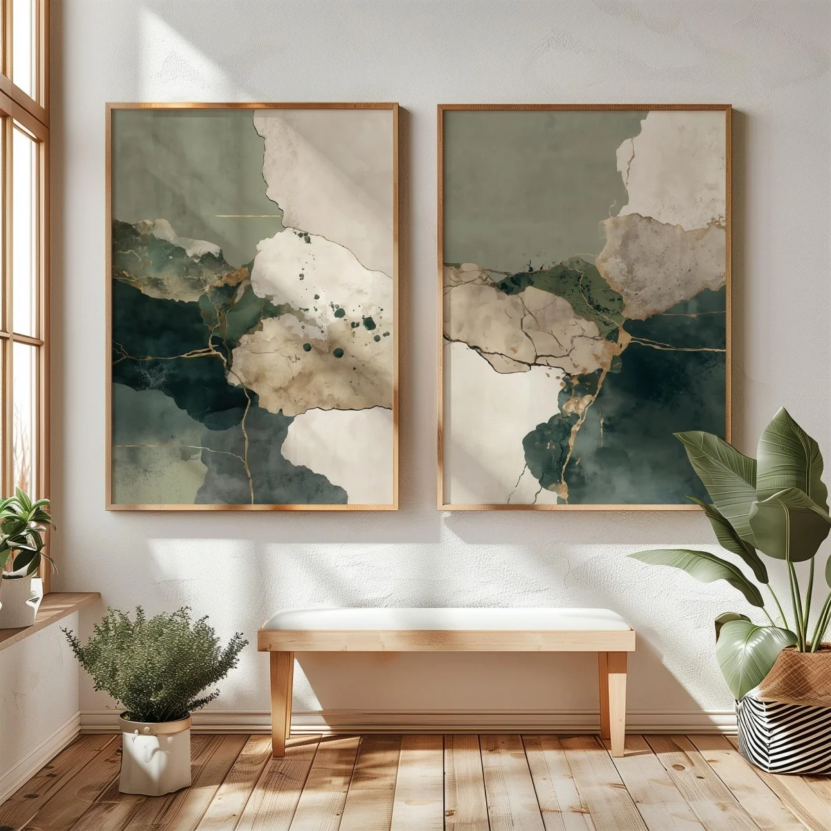 Plakaty góry wabi-sabi - zestaw 2 sztuk Czarny