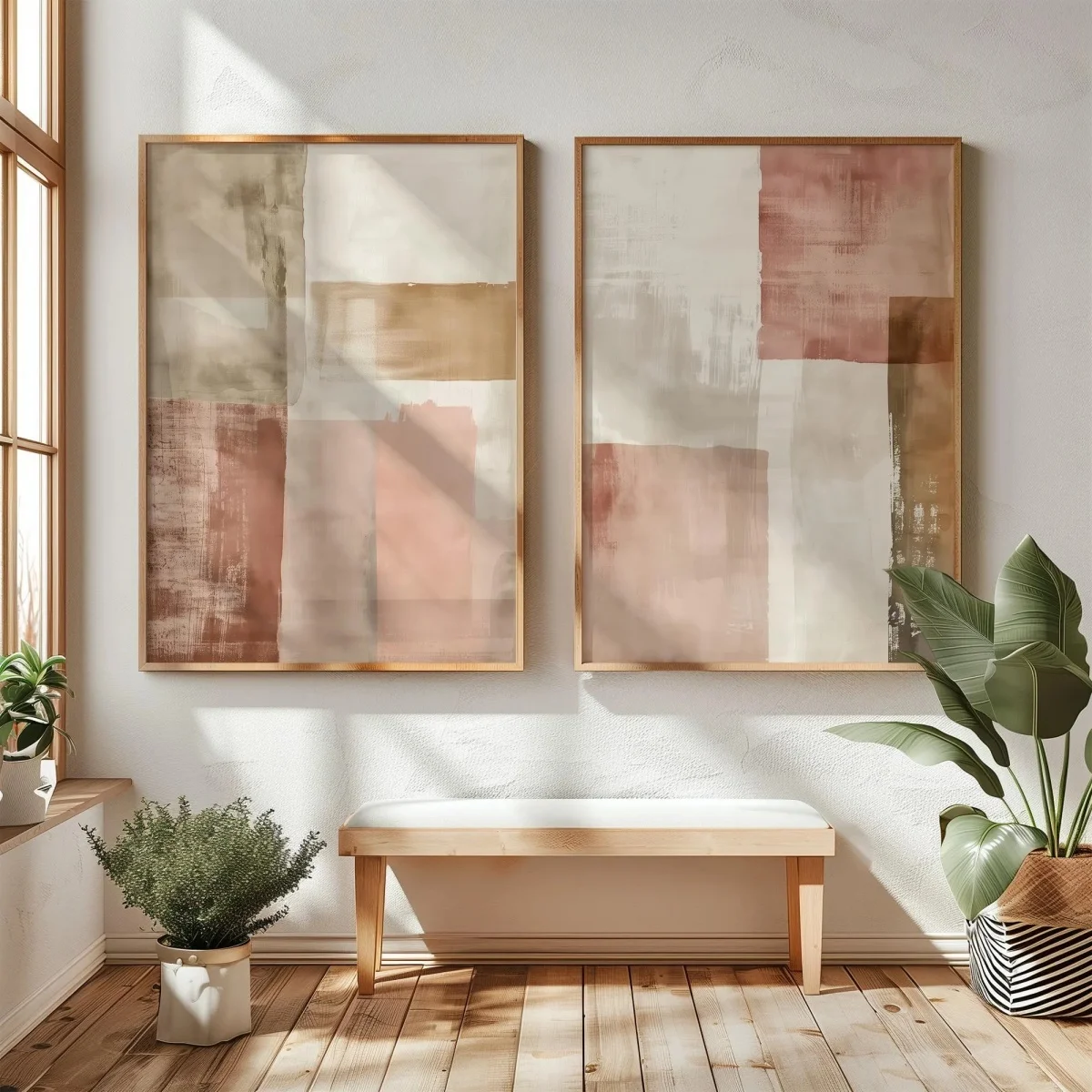 Plakaty góry wabi-sabi - zestaw 2 sztuk Jasnoszary