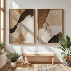 Zestaw plakatów japońskie góry wabi-sabi Wzór 1