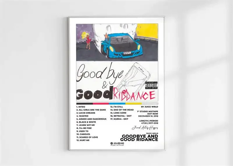 Juice WRLD - zestaw plakatów hip-hop Wzór 2