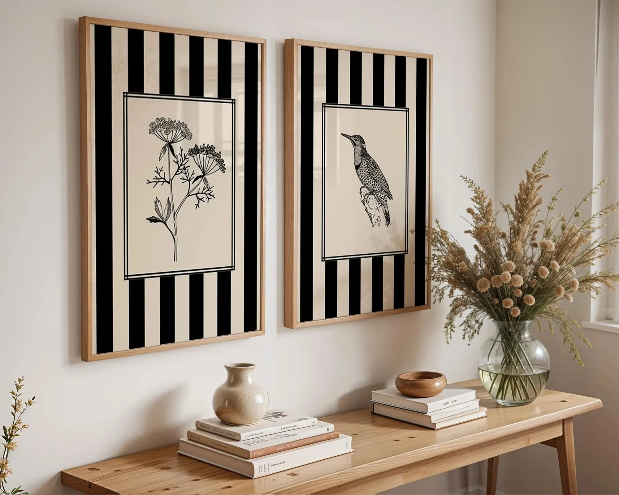 Kolibry retro - zestaw 2 plakatów Wzór 4