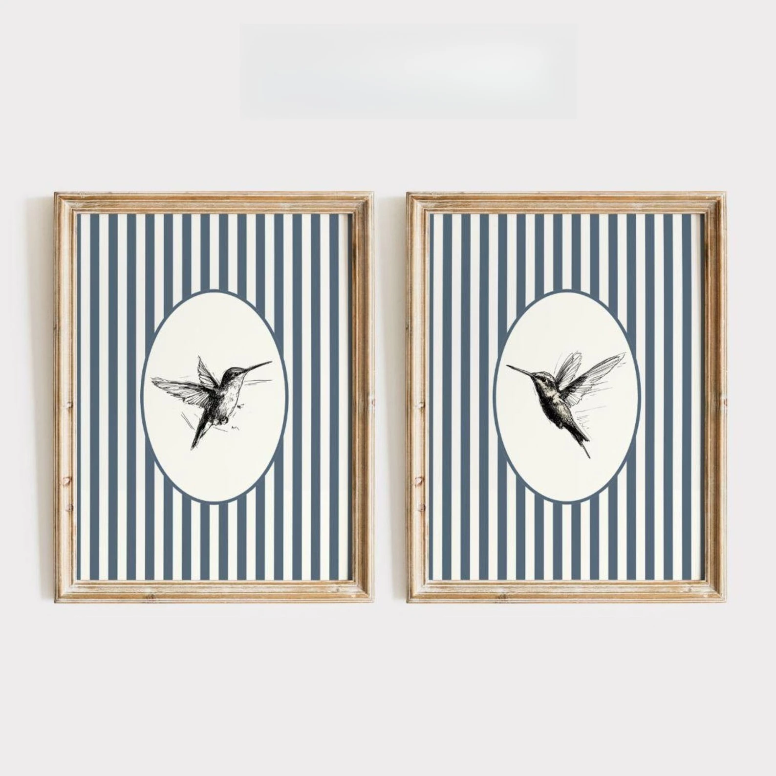 Kolibry retro - zestaw 2 plakatów Wzór 8