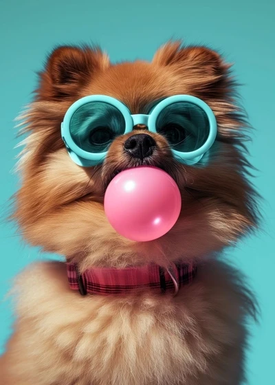 Plakaty z psami w okularach – kolorowy humor Wzór 10