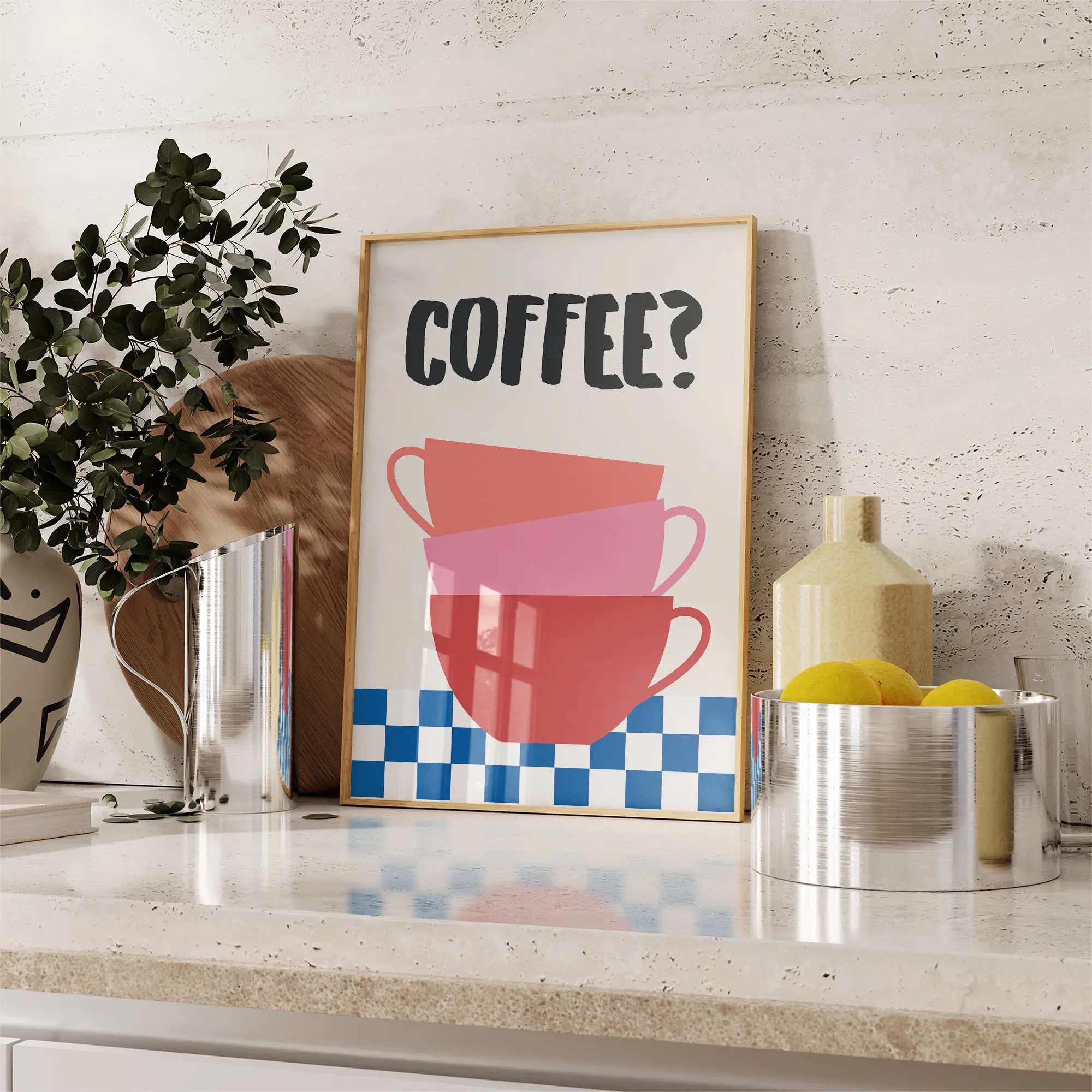 Retro plakat kawowy do kuchni Wzór 2