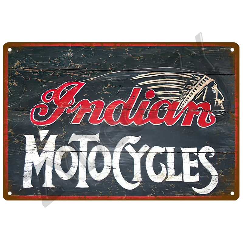Metalowy szyld vintage motocyklowy do garażu Wzór 2