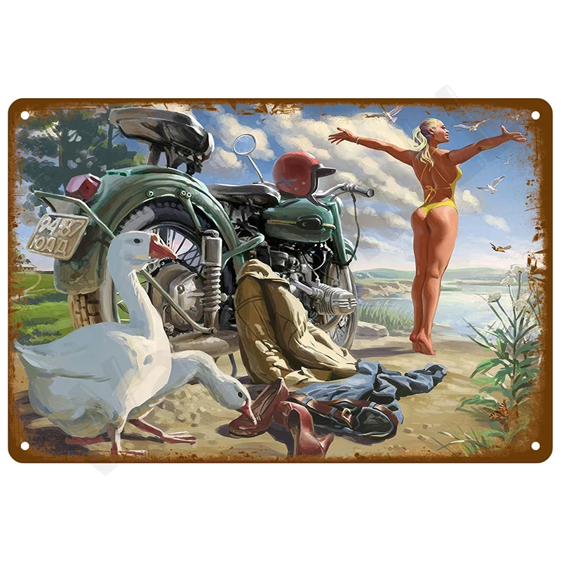 Retro metalowa tabliczka blaszana vintage Wzór 5