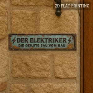 Tabliczka Elektryk - Humorystyczny Aluminiowy Szyld 