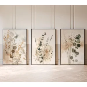 Tryptyk botaniczny z eukaliptusem Wzór 1