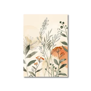 Tryptyk botaniczny – kwiaty i rośliny Jasnoszary