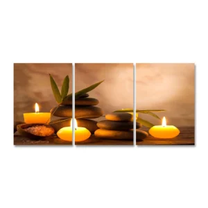 Kamienie Zen - tryptyk do łazienki 3PCS