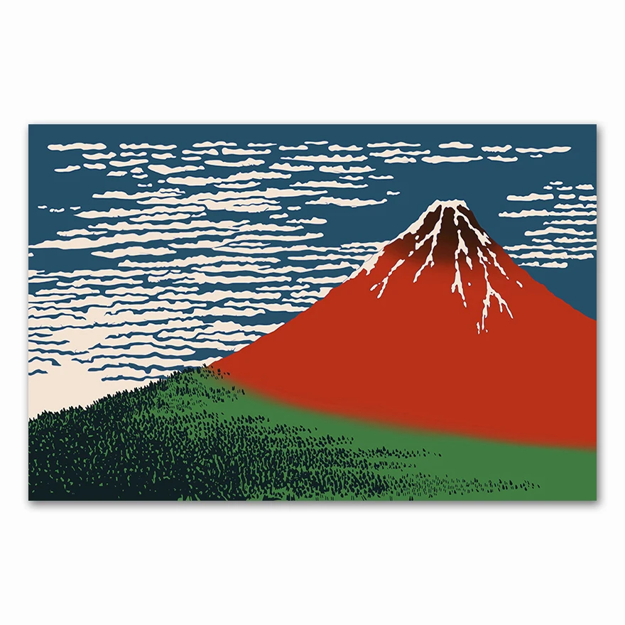 Wielka fala w Kanagawie - plakat japoński Hokusai Wzór 3