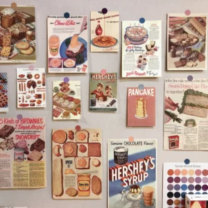 Zestaw plakatów retro - pieczywo i smakołyki 14sheets posters