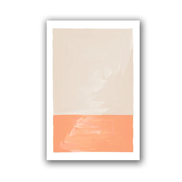 Abstrakcja boho w terakocie – plakat one line Wielo