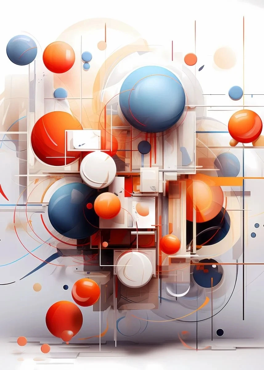 Abstrakcyjna geometria - nowoczesna grafika Czerwony