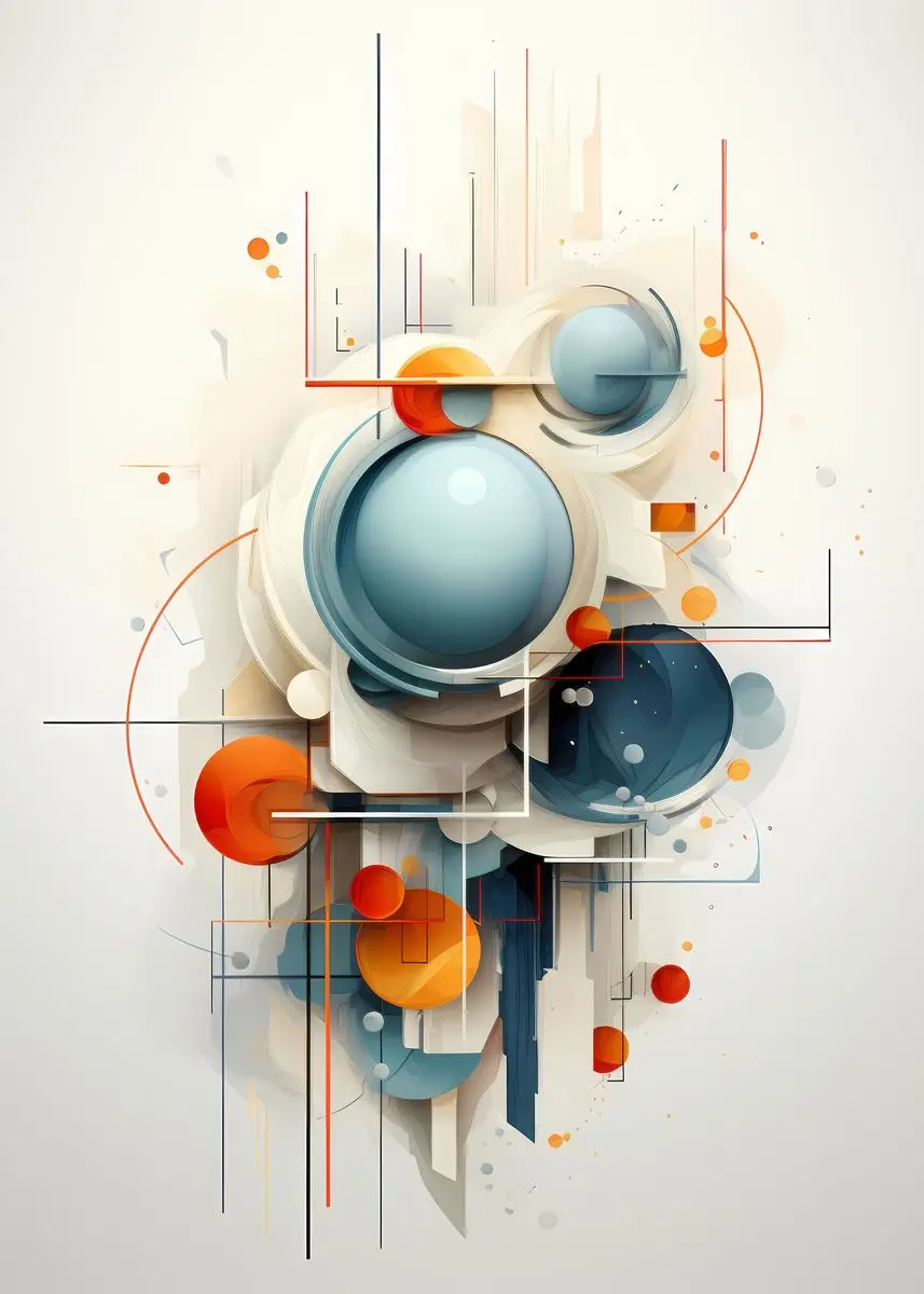 Abstrakcyjna geometria - nowoczesna grafika Jasnoszary