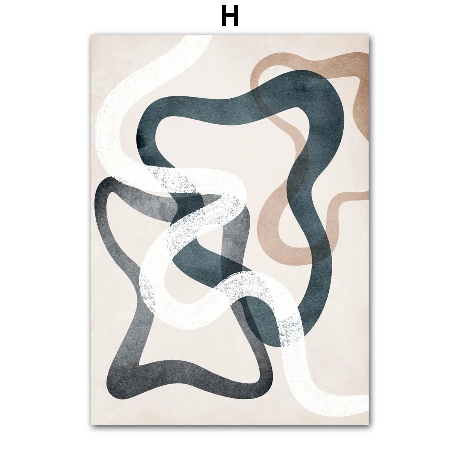 Abstrakcyjne kobiety - plakat w stylu vintage Beżowy
