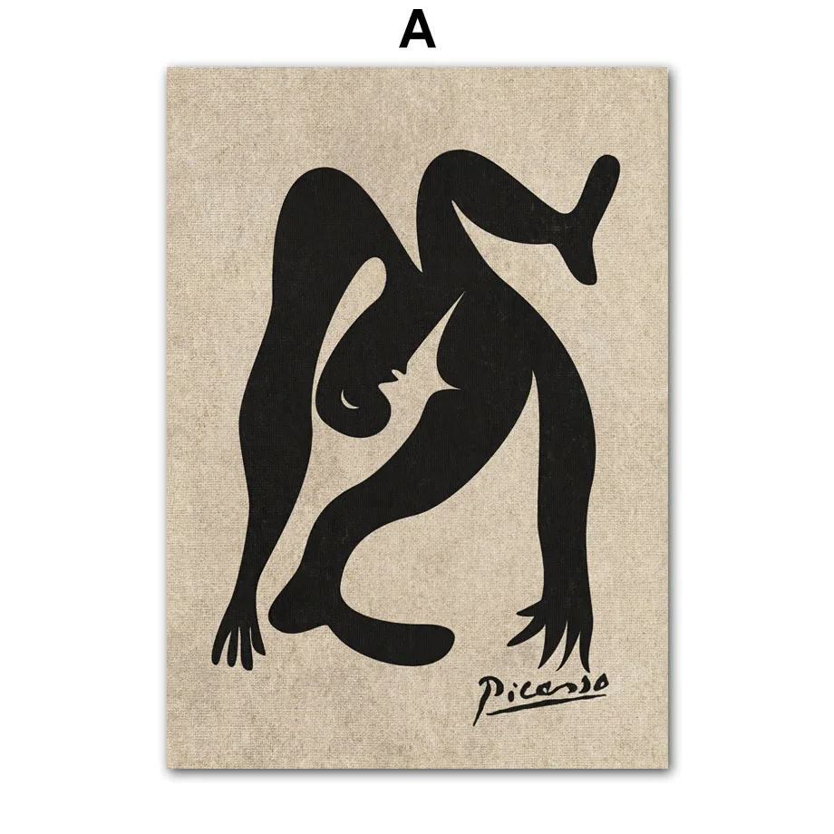 Abstrakcyjne kobiety - plakat w stylu vintage Czerwony