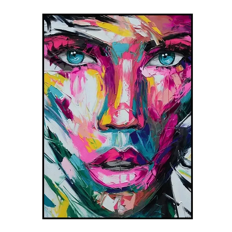 Abstrakcyjny portret kobiety graffiti Biały