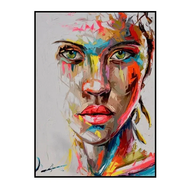 Abstrakcyjny portret kobiety graffiti Zielony