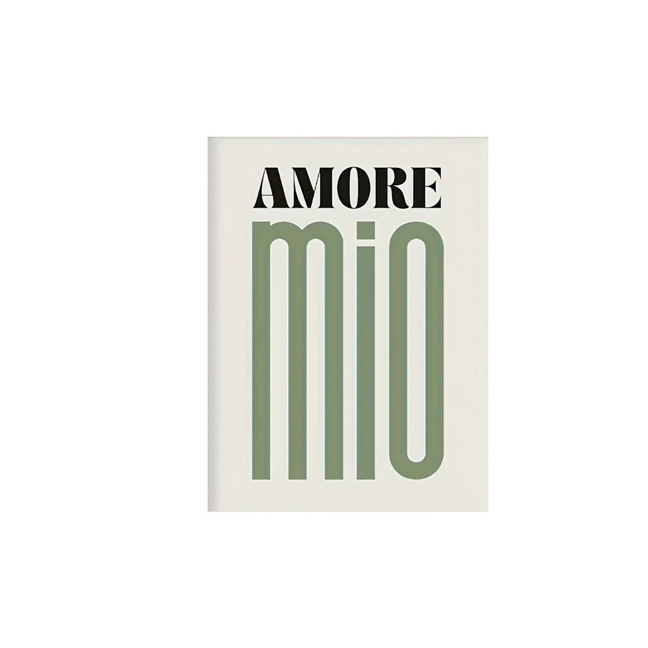 Amore Mio - minimalistyczny plakat z napisem Niebieski