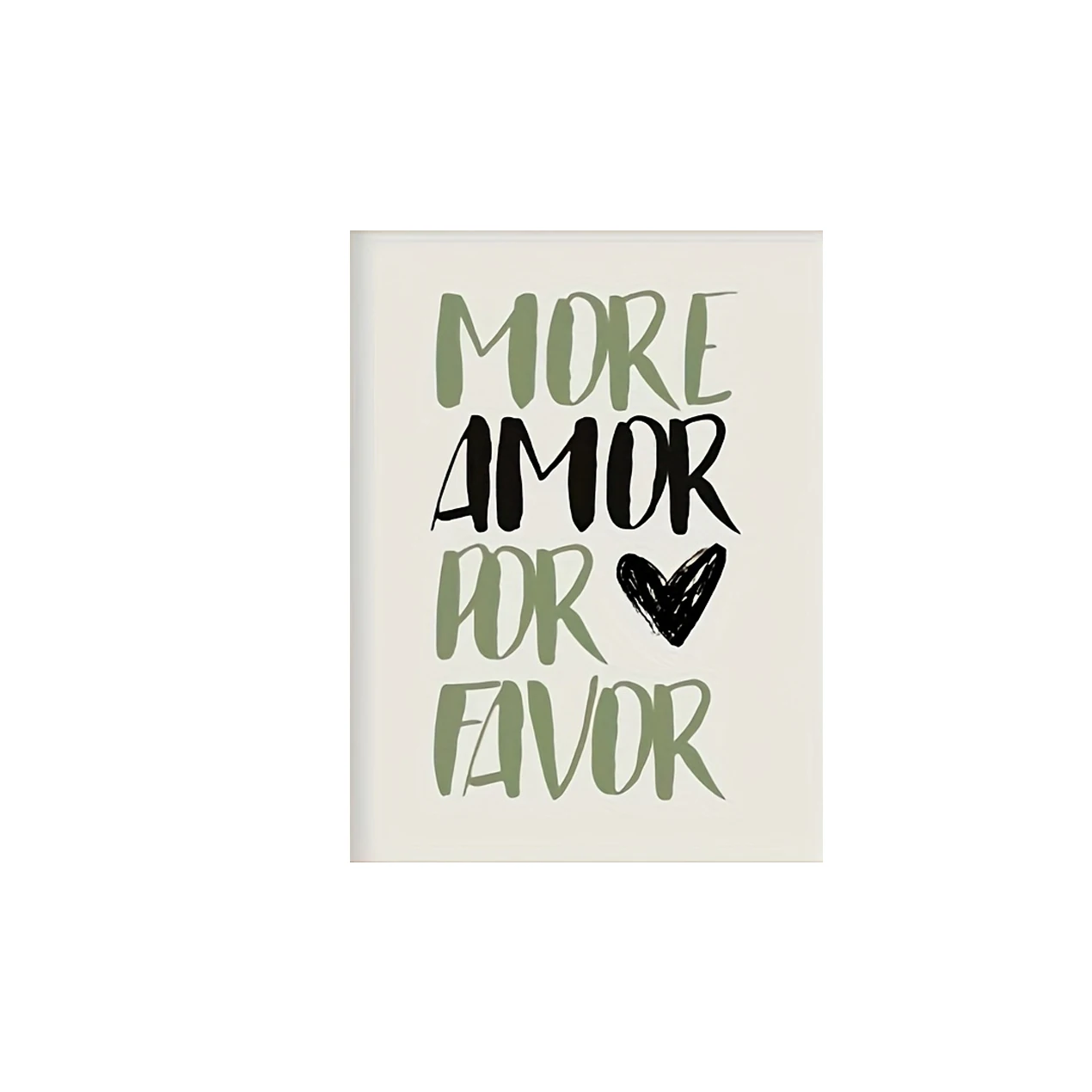 Amore Mio - minimalistyczny plakat z napisem Szary