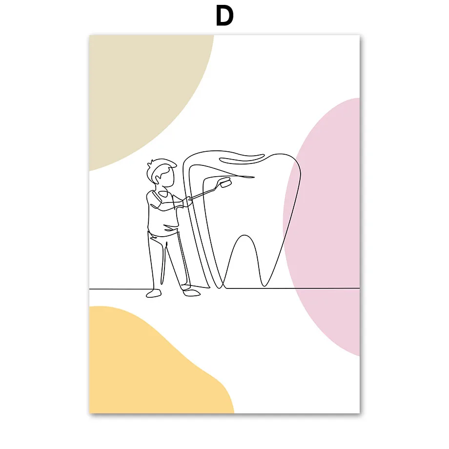 Anatomia zębów - plakat do gabinetu dentystycznego Burgundia