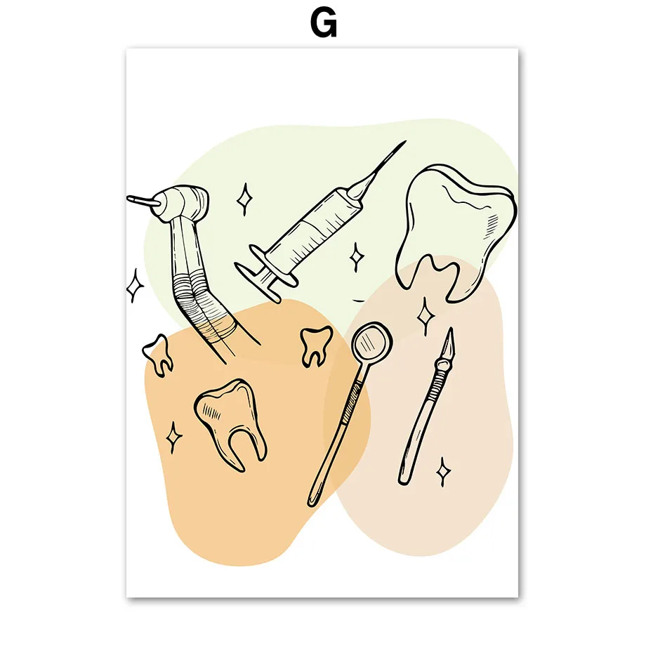 Anatomia zębów - plakat do gabinetu dentystycznego Zielony