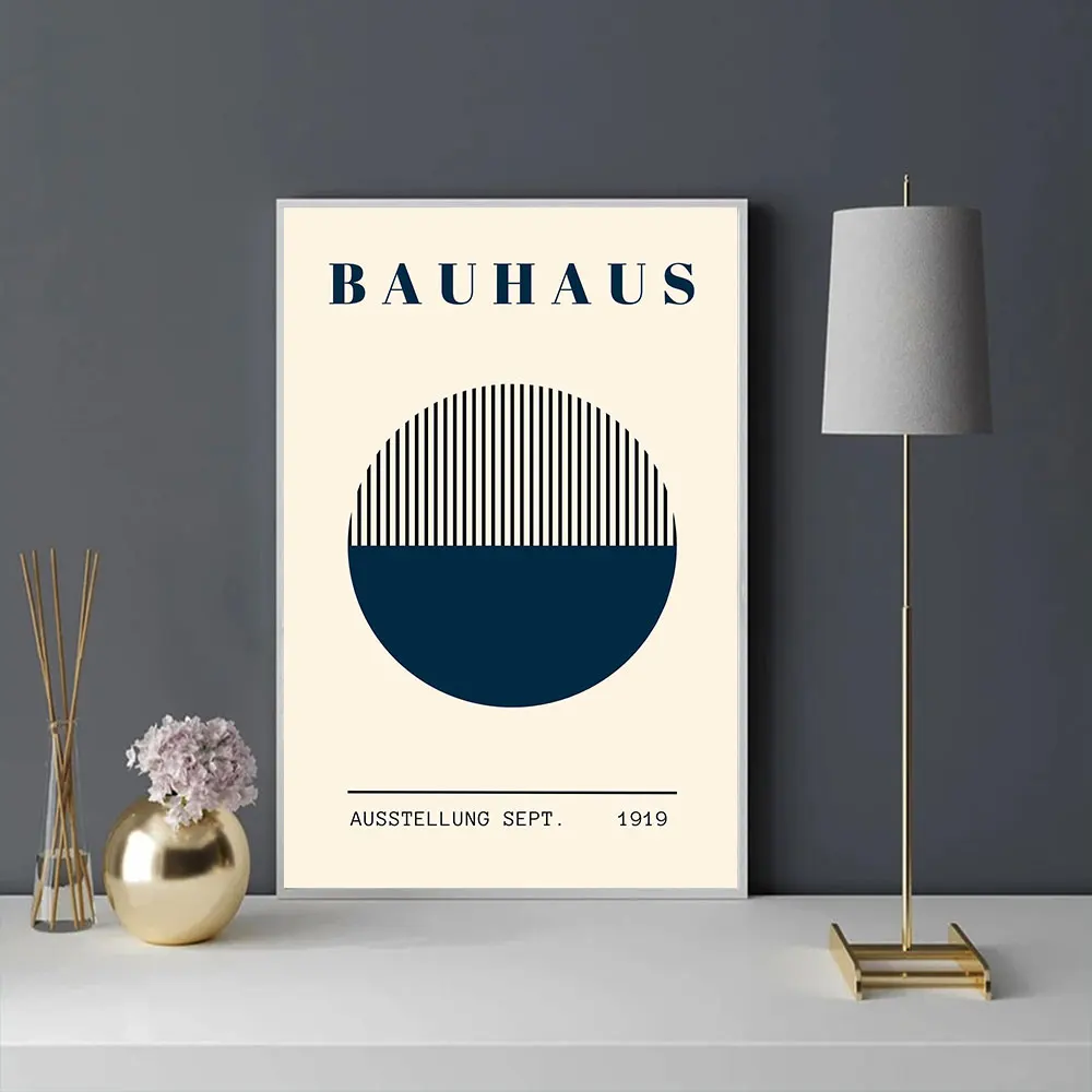 Bauhaus - geometryczny plakat vintage Jasnozielony