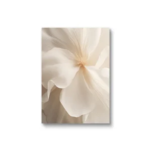 Beżowa piwonia - botaniczny plakat Biały