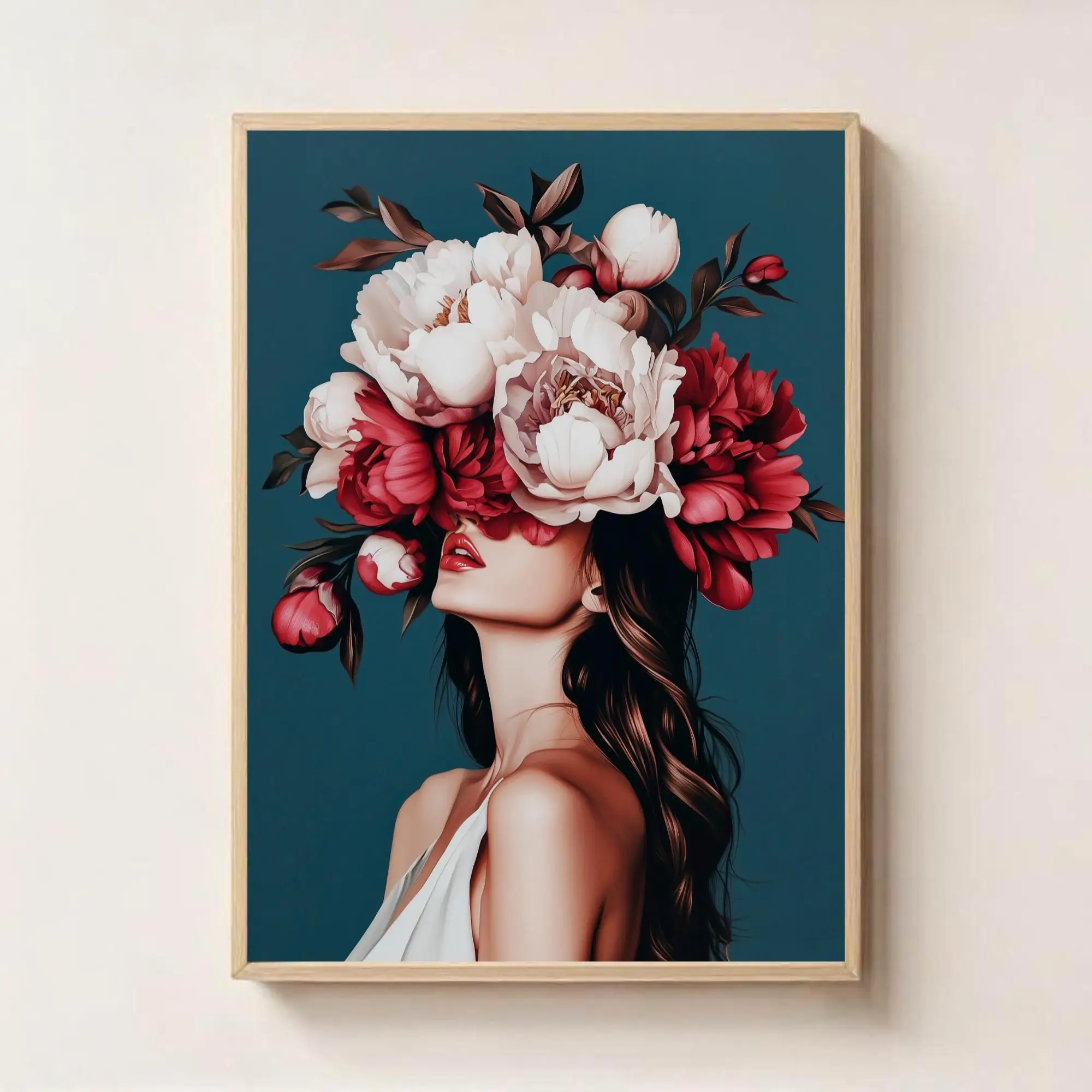 Bogini Wiosny - plakat z kwiatową koroną Fioletowy/фиолетовый