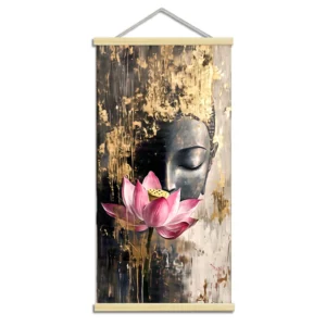 Budda z lotosem – motyw duchowy Czarny