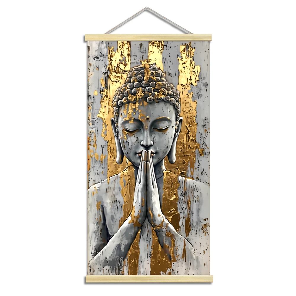 Budda z lotosem – motyw duchowy Czerwony